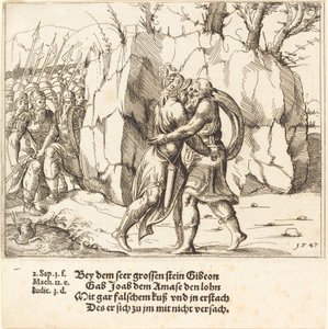 Joab traiciona a Abner de Augustin Hirschvogel