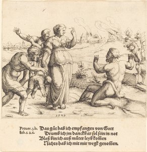 Job se entera de sus desgracias, 1549 de Augustin Hirschvogel