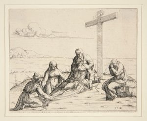 José y Nicodemo con el Cuerpo de Cristo de Augustin Hirschvogel