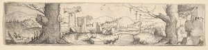 Paisaje, 1545 de Augustin Hirschvogel