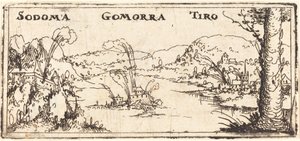 Paisaje con tres ciudades en llamas: Sodoma, Gomorra y Tiro