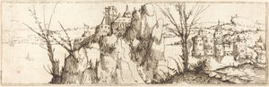Paisaje con un lago de Augustin Hirschvogel