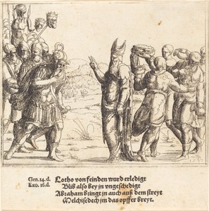 Melquisedec con pan y vino, 1547 de Augustin Hirschvogel