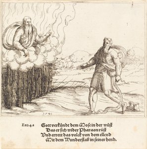 Moisés y la Serpiente de Augustin Hirschvogel
