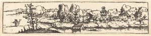Paisaje Fluvial con San Cristóbal de Augustin Hirschvogel