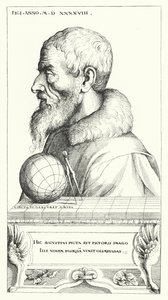 Autorretrato de Augustin Hirschvogel, artista, matemático y cartógrafo alemán de Augustin Hirschvogel