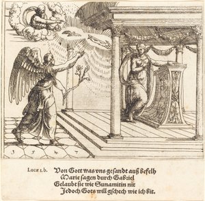 La Anunciación de Augustin Hirschvogel
