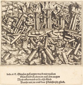 La muerte de Sansón de Augustin Hirschvogel