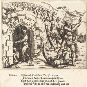 El descenso de Cristo al infierno, 1547 de Augustin Hirschvogel