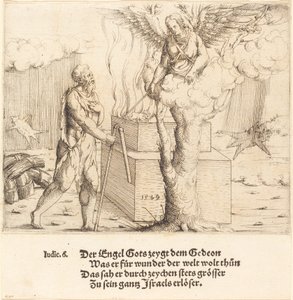 El sacrificio de Gedeón, 1549 de Augustin Hirschvogel