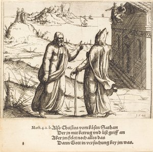 La tentación de Cristo de Augustin Hirschvogel