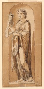 Diseño para una Escultura en un Nicho de Augustin Pajou