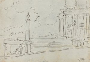 La Ripetta en Roma [verso] de Augustin Pajou