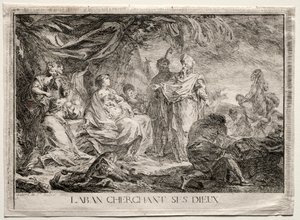 Laban Searching for His Household Gods de Augustin de Saint Aubin