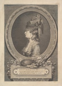 Retrato de Adrienne-Sophie Marquesa de *** de Augustin de Saint Aubin