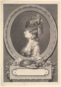 Retrato de Adrienne-Sophie Marquesa de ***, 1779 de Augustin de Saint Aubin