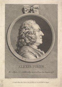 Retrato de Alexis Piron de Augustin de Saint Aubin