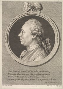Retrato de André Danican Philidor de Augustin de Saint Aubin