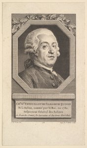 Retrato de Charles George Fenouillot de Falbaire de Quingey de Augustin de Saint Aubin