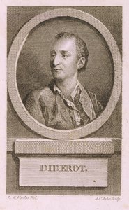 Retrato de Denis Diderot, 1713-1784 de Augustin de Saint Aubin