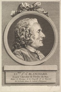 Retrato de Esprit-Joseph-Antoine Blanchard, 1767 de Augustin de Saint Aubin