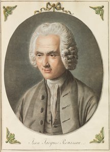 Retrato de Jean-Jacques Rousseau 1712-1778, ca 1775 de Augustin de Saint Aubin