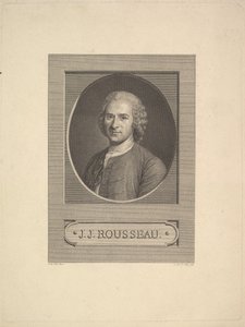 Retrato de Jean-Jacques Rousseau, 1777 de Augustin de Saint Aubin
