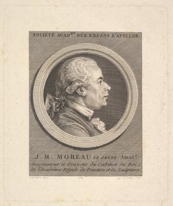Retrato de Jean-Michel Moreau, 1787 de Augustin de Saint Aubin
