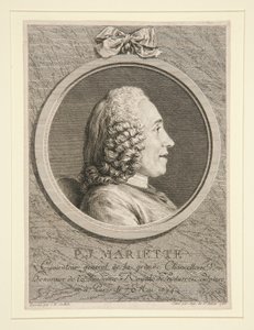Retrato de PJ Mariette de Augustin de Saint Aubin