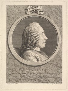 Retrato de Pierre-Jean Mariette, 1765 de Augustin de Saint Aubin