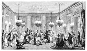 El baile, 1885 de Augustin de Saint Aubin