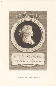 Marie-Thérèse-Charlotte, Duquesa de Angulema de Augustin de Saint Aubin after Piat Joseph Sauvage