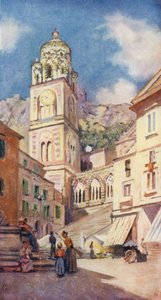 Catedral de Amalfi (litografía en color) de Augustine Fitzgerald