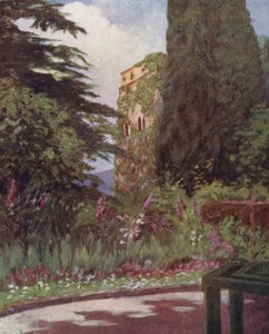 Jardín del Palacio Ruffolo, Ravello (litografía en color) de Augustine Fitzgerald