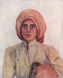 Campesina de Capri (litografía en color)