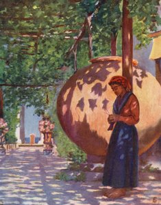 Villa Maresca, cerca de Casamicciola, Ischia (litografía en color) de Augustine Fitzgerald