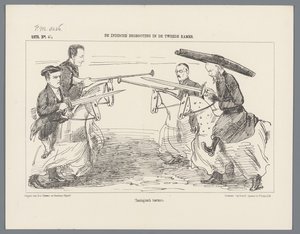 Mascarada de Utrecht de 1851: Rederijkers en 1500 Los Rederijkers. 1500 (título sobre el objeto) La Historia Nacional. desde los primeros tiempos hasta finales del siglo XVII, en ocho escenas, presentadas disfrazadas por S.H. Estudiantes de la Escuela de U de Augustinus Jacobus Bernardus Wouters