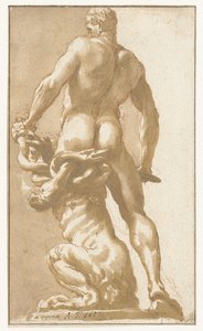 Hércules mata a la Hidra de Lerna de Augustinus Terwesten (I)