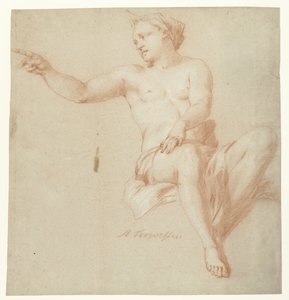 Desnudo femenino sentado de Augustinus Terwesten (I)