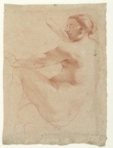 Desnudo femenino sentado de Augustinus Terwesten (I)