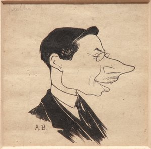 Caricatura (tinta negra sobre papel)