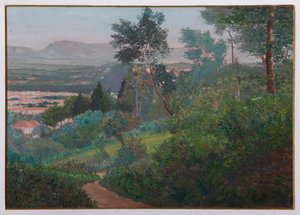 Vista de Vignola (óleo sobre madera contrachapada)