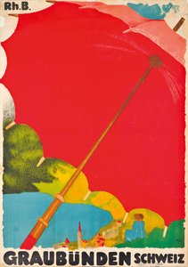 Cartel publicitario de Graubunden, Suiza de Augusto Giacometti
