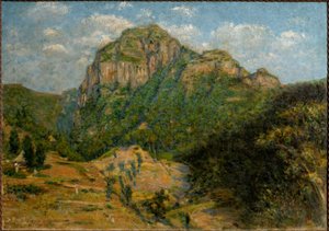 Paisaje africano (óleo sobre lienzo), cm 79 x 112,5. de Augusto Valli