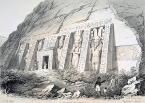 Exterior del Templo del Norte, Ebsamboul, Nubia de Augustus Butler