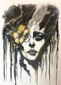 Retrato «Flor dorada» de Augustus Caelthorne
