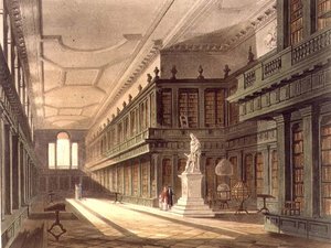 Interior de la Biblioteca del All Souls College, ilustración de la 
