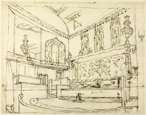 Tribunal de Cancillería, Westminster Hall de Augustus Charles Pugin