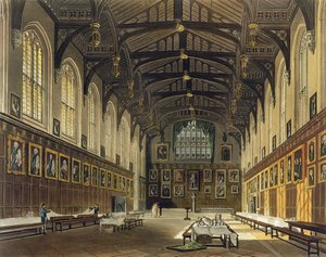 Interior del Salón de Christ Church, ilustración de la 