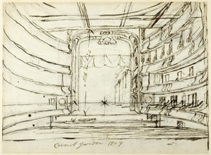 Estudio para el Teatro de Covent Garden, de Microcosm of London de Augustus Charles Pugin